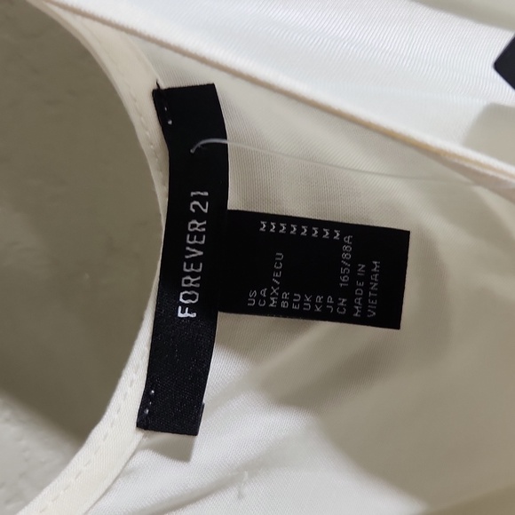 Forever 21 Sundress Dress Womens Size M Cream New - Picture 2 of 4